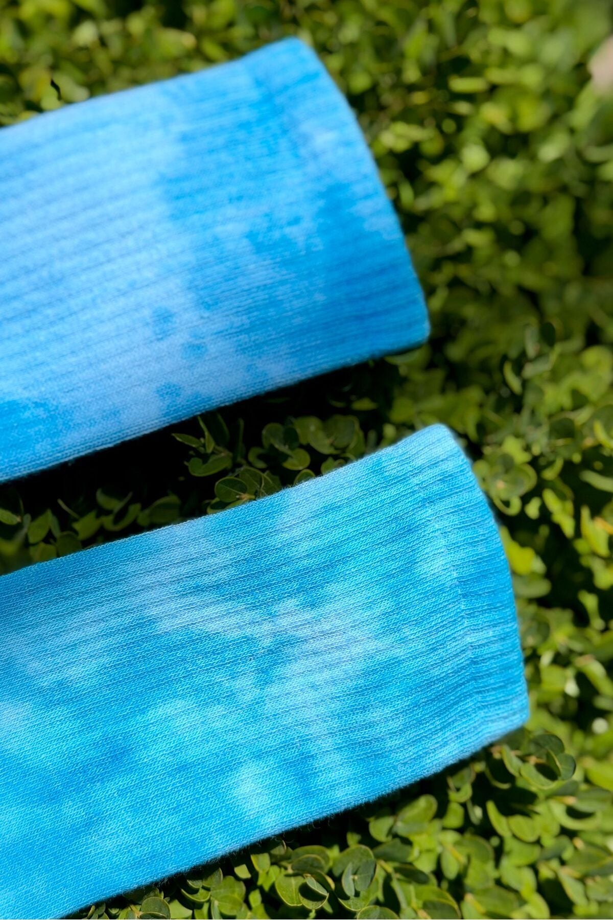 Unisex Mavi Batik Desenli Soket Spor Çorap