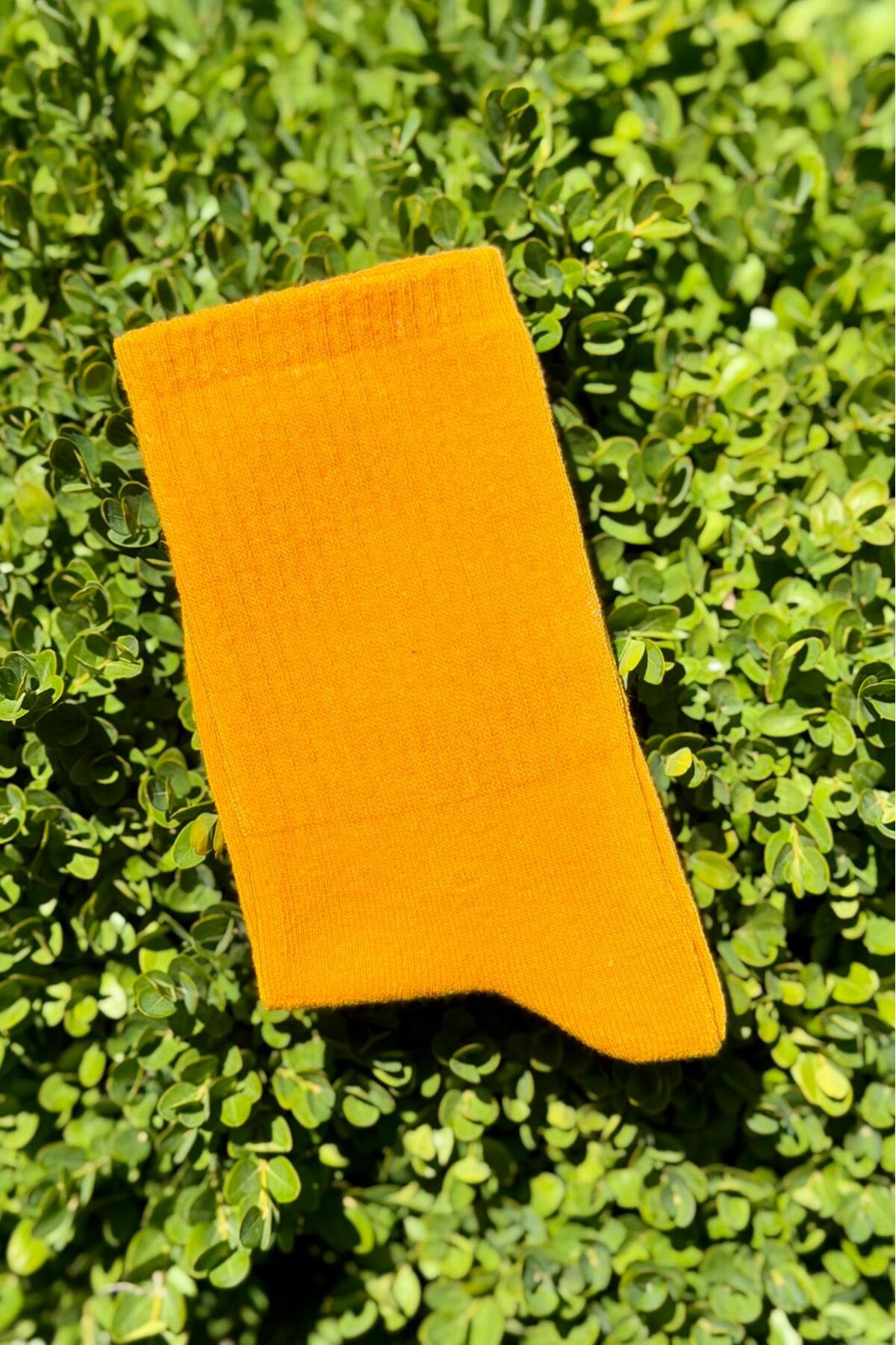 Unisex Turuncu Düz Renk Tenis Spor Çorap