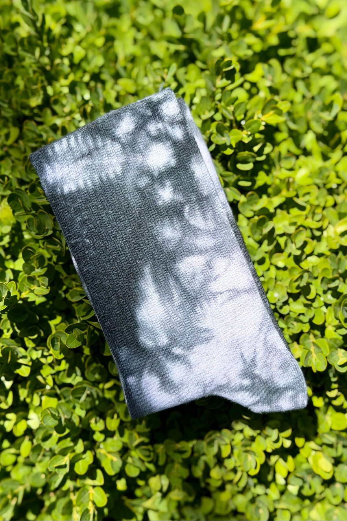Unisex Siyah Batik Desenli Soket Spor Çorap