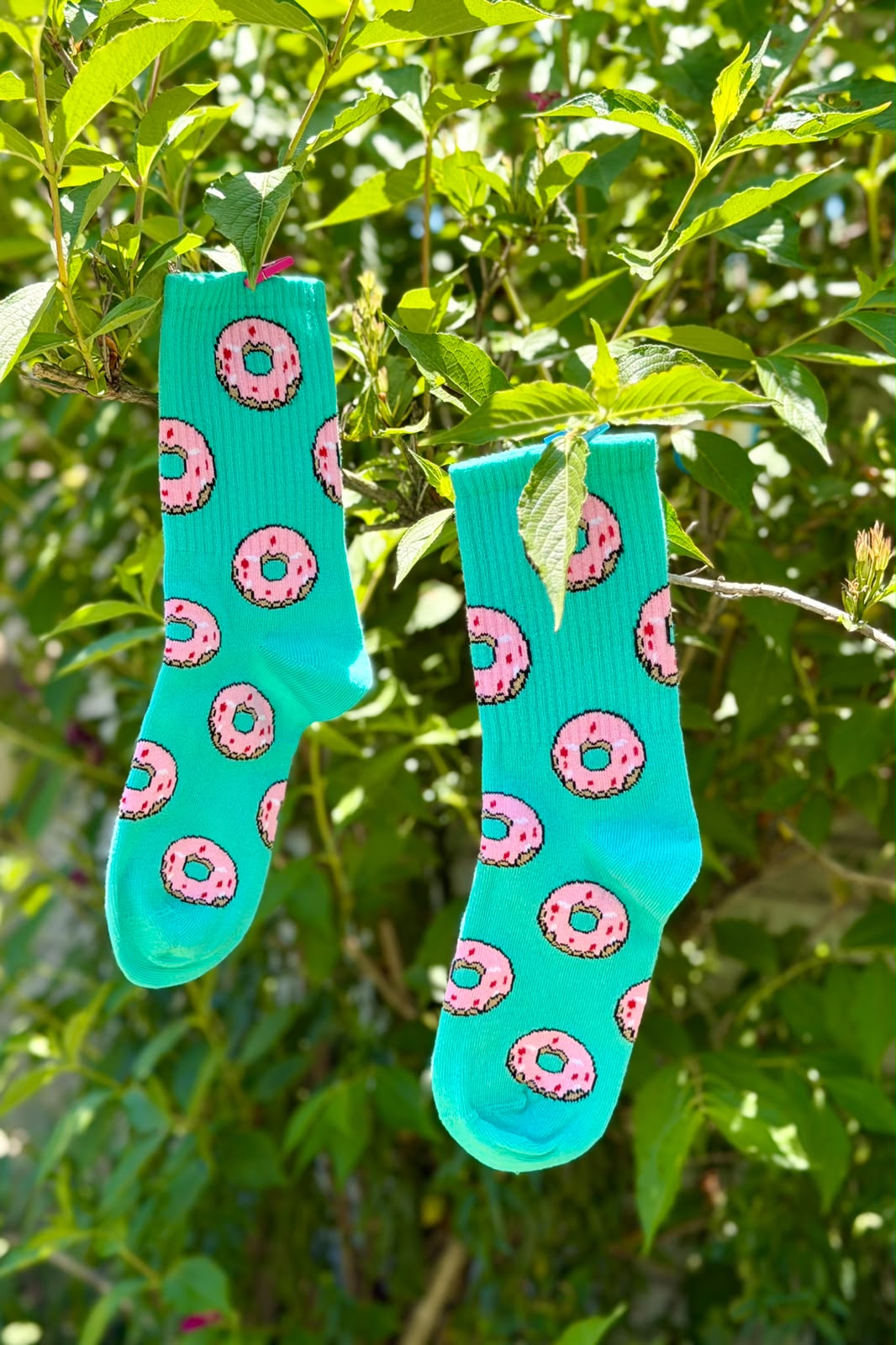 Donut Desenli Renkli Soket Çorap