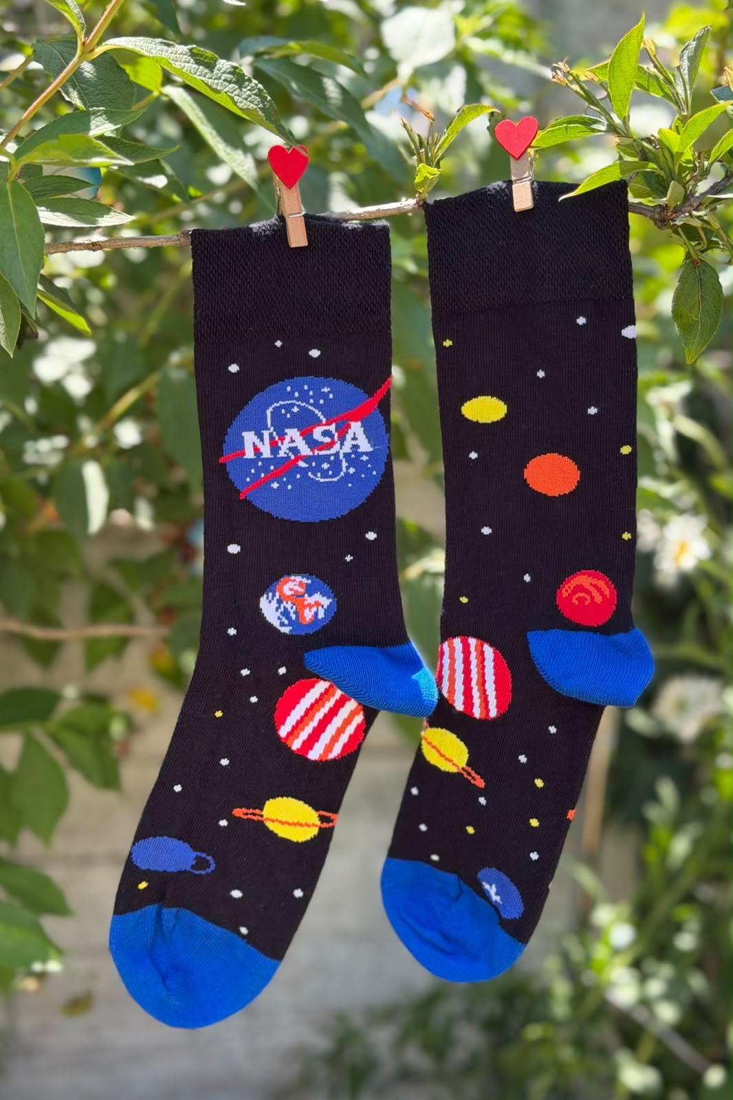 Nasa Gezegenler Sağlı Sollu Soket Çorap