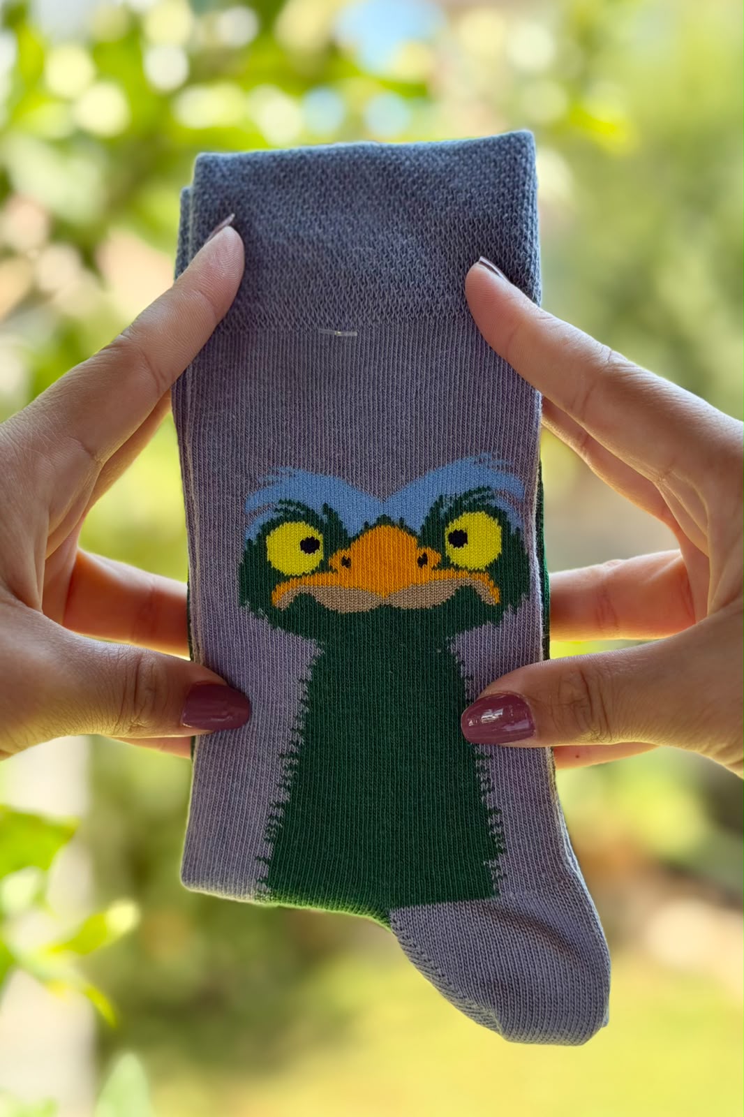 Deve Kuşu Desenli Tasarım Unisex Soket Çorap - görsel 5