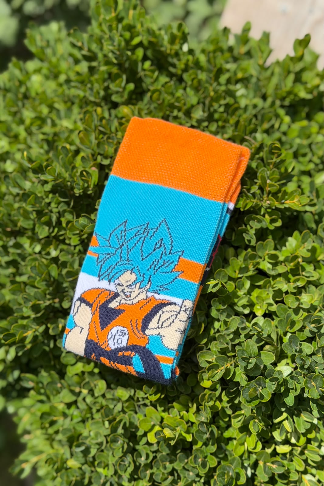 Unisex Dragon Ball Goku Desenli Turkuaz Anime Soket Çorap - görsel 2