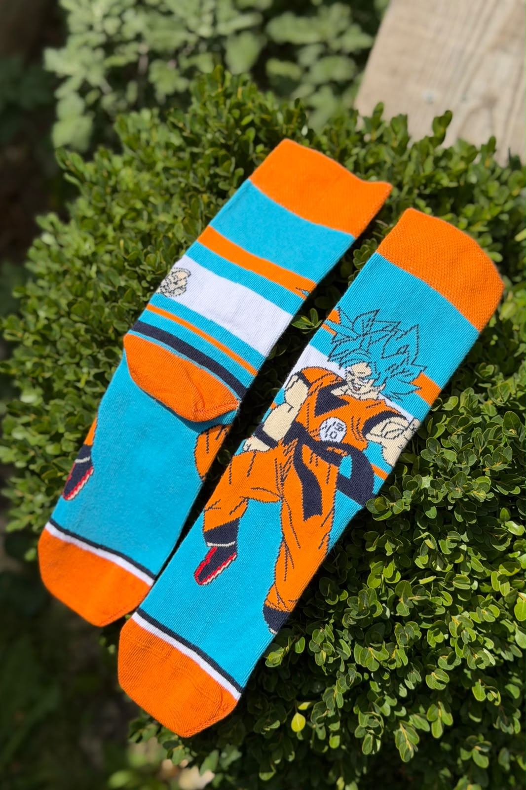 Unisex Dragon Ball Goku Desenli Turkuaz Anime Soket Çorap - görsel 3