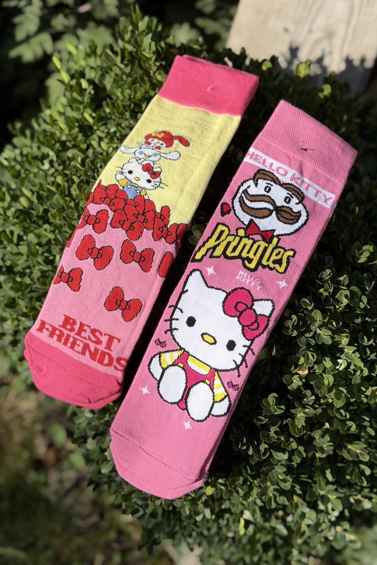 Unisex Hello Kitty Pembe 2'li Soket Çorap - görsel 1