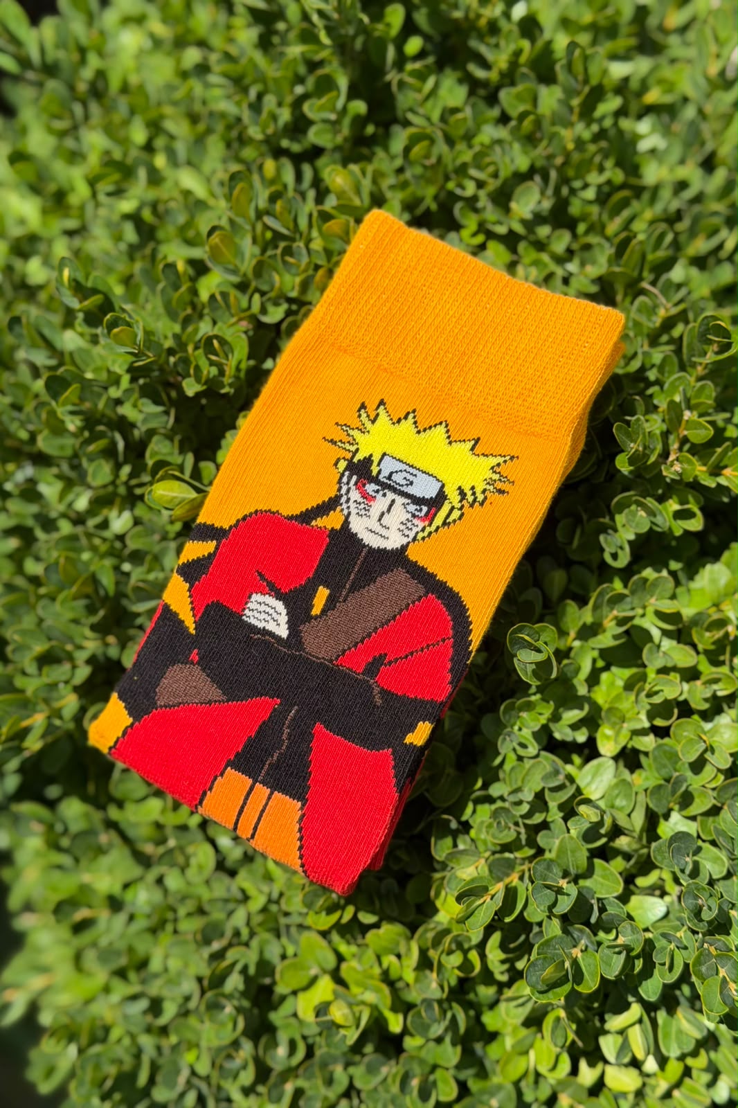 Unisex Naruto Uzumaki Desenli Turuncu Anime Soket Çorap - görsel 2
