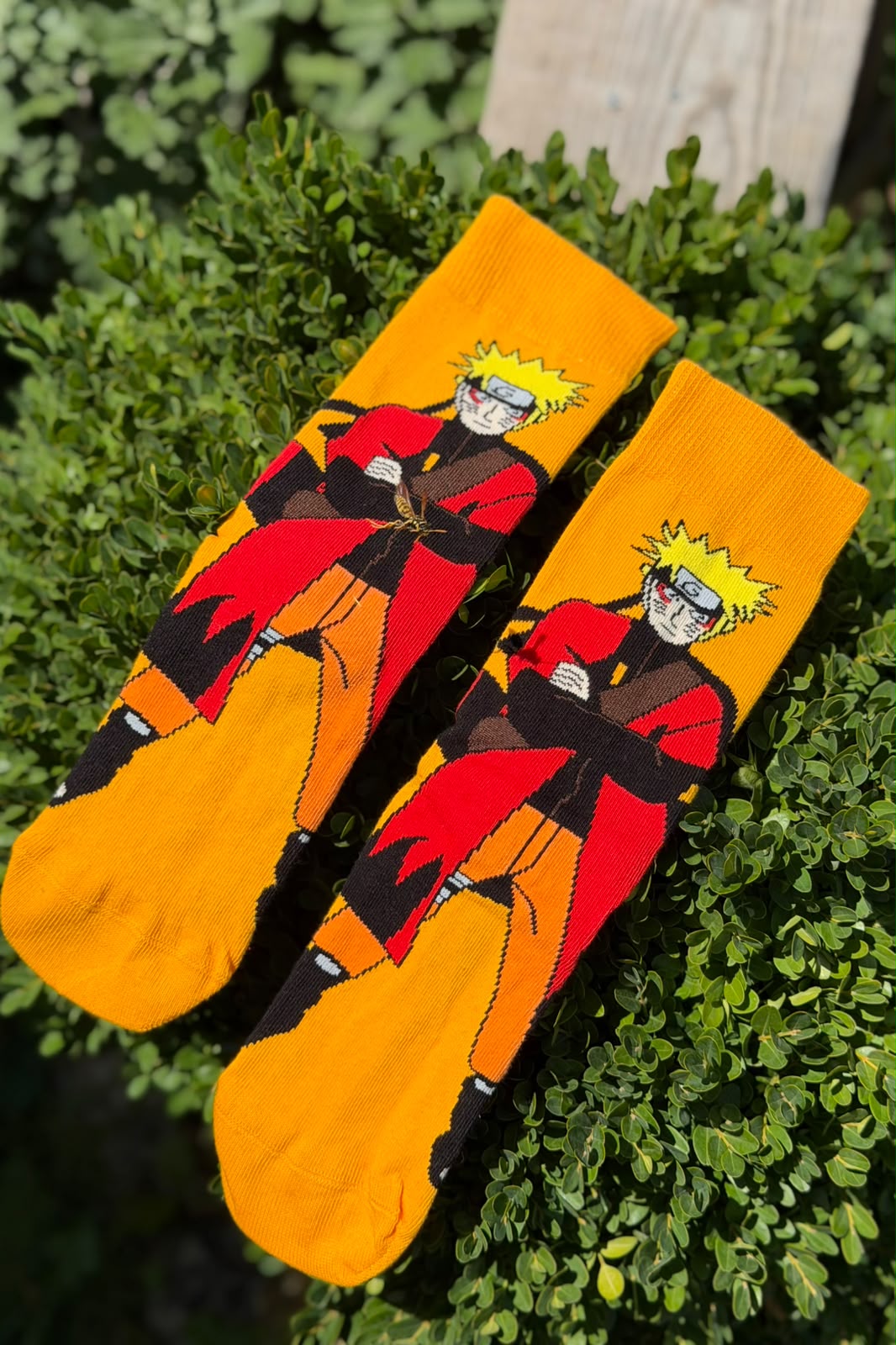 Unisex Naruto Uzumaki Desenli Turuncu Anime Soket Çorap - görsel 3