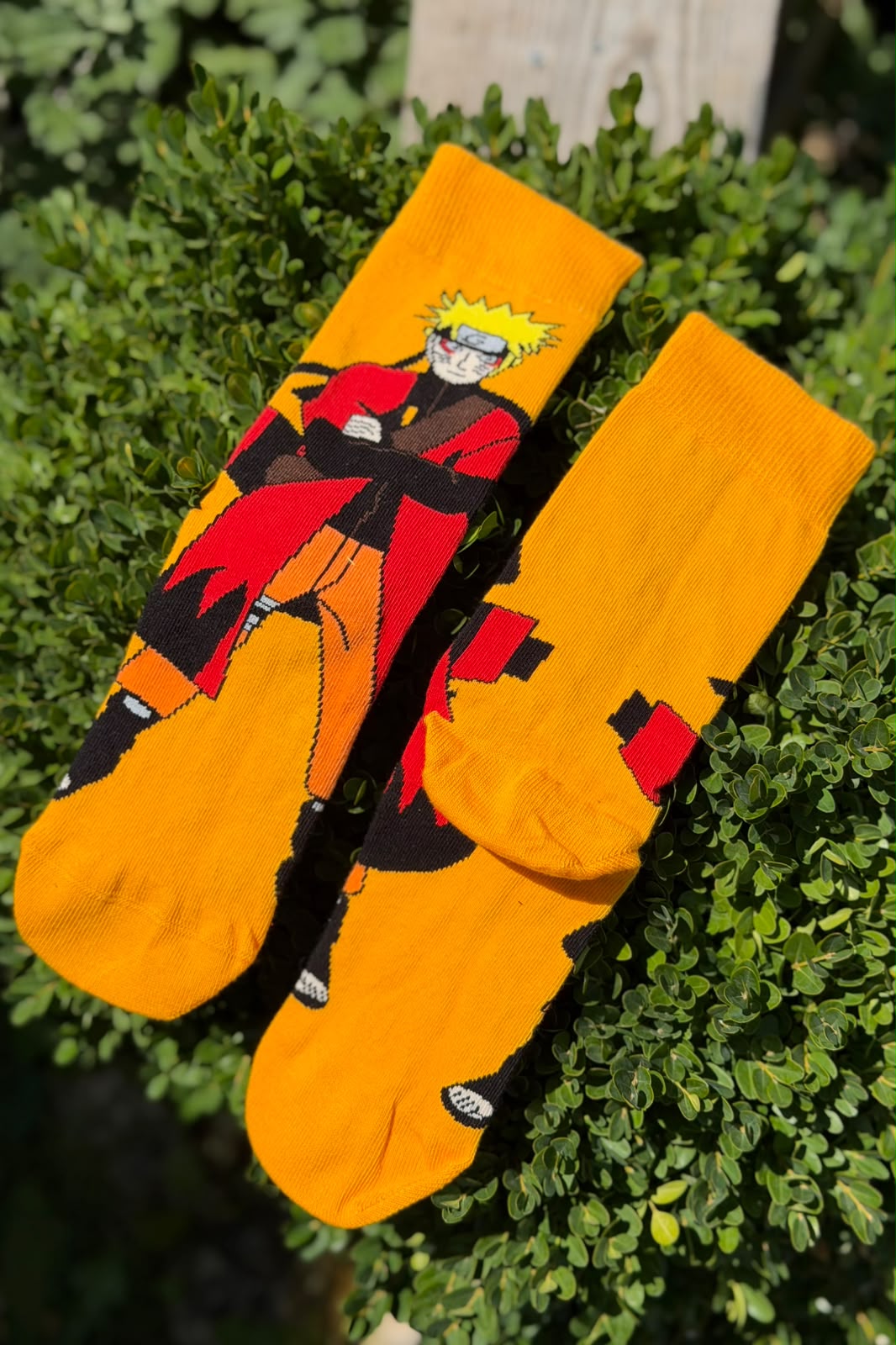 Unisex Naruto Uzumaki Desenli Turuncu Anime Soket Çorap - görsel 4
