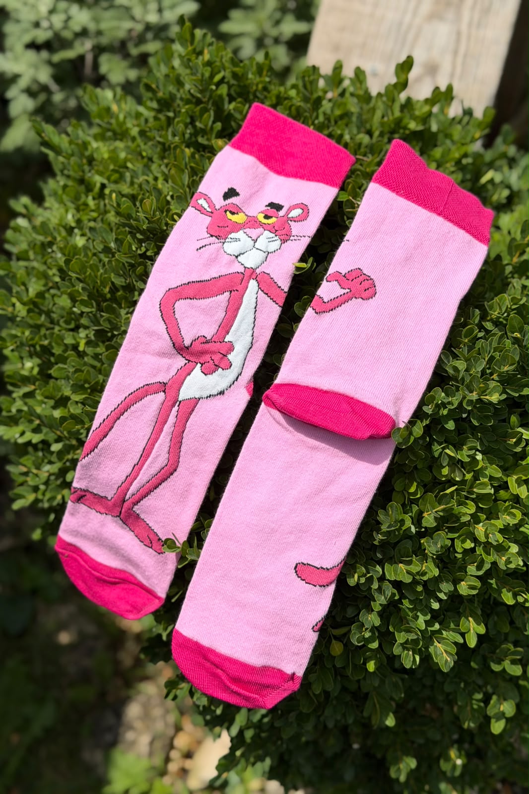 Unisex Pembe Panter Desenli Soket Çorap - görsel 2